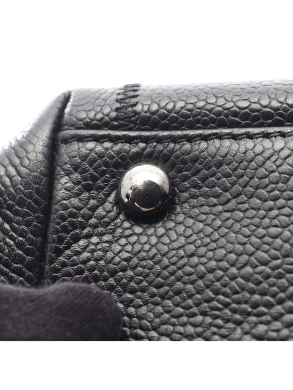 Chanel Tote Bag Choco Bar Black Caviar Leather